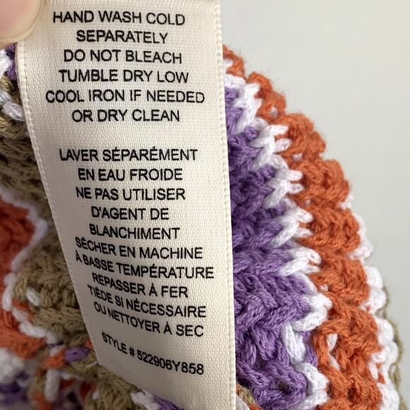 NWT Rebecca Taylor Sz M Knit Sweatshirt Hoodie Beach Coastal Layer Crochet - Picture 8 of 15